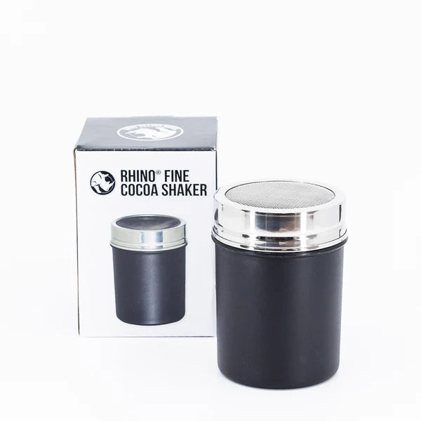 Rhino fine cocoa shaker for dusting coffee