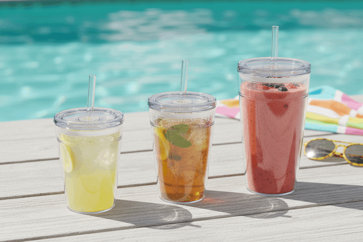 KeepCup Cold Cup reusable cup and straw
