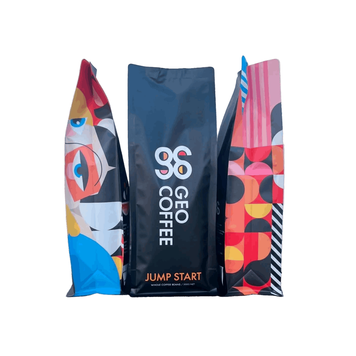 Geo Origins freshly roasted coffee beans bag