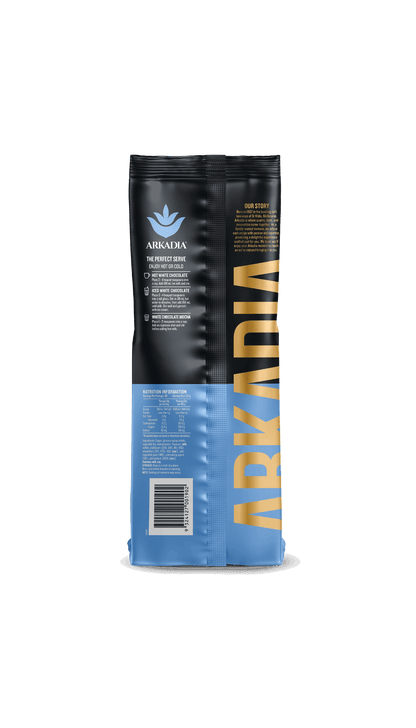 Arkadia coffee package with black and blue design on a white background