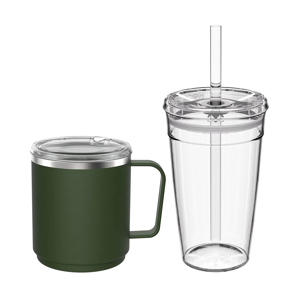KeepCup Urban Adventurer bundle in green, gift set