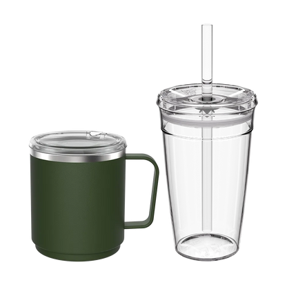 KeepCup Urban Adventurer bundle in green, gift set