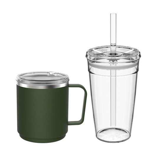 KeepCup Urban Adventurer bundle in green, gift set