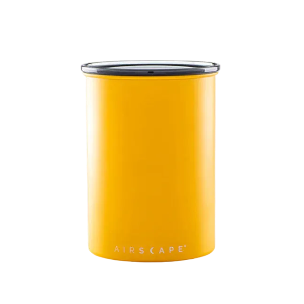 Yellow airscape container on a white background