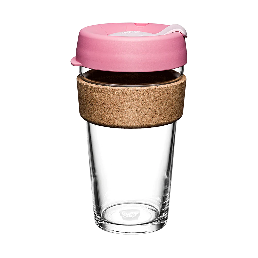 KeepCup Brew Cork reusable glass coffee cup