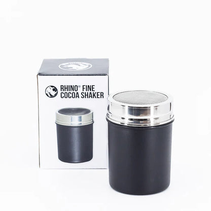 Rhino fine cocoa shaker for dusting coffee